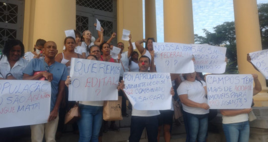 Agentes de endemias protestam (Fotos: Rodrigo Silveira)