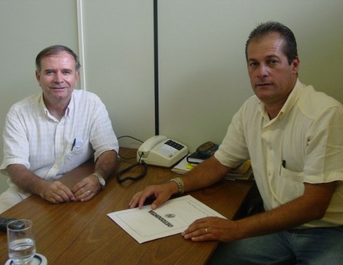 Elias Meiber e Angelo Lorenzini no início dos Anos 2000