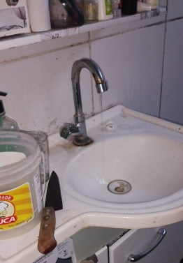 A faca utilizada no crime