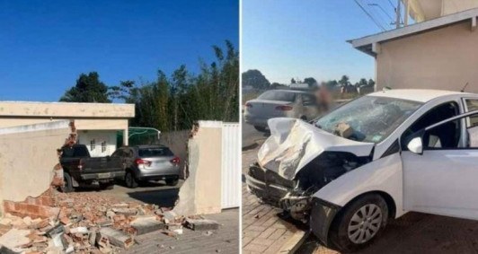 Os dois ocupantes do veículo não tiveram ferimentos - Foto: VNotícias 