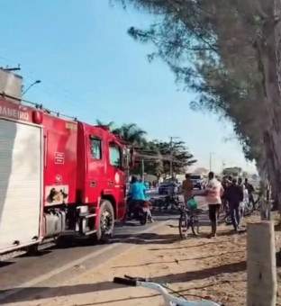 Acidente registrado na BR-356, em Atafona - Foto: Reprodução/Parahybano