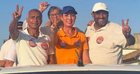 Romário com Yara Cinthia em SFI