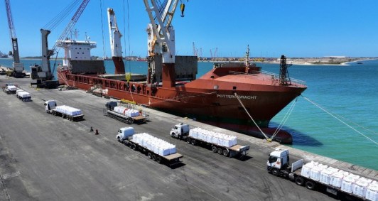 Ao todo, 15.520 toneladas foram embarcadas para a Alemanha