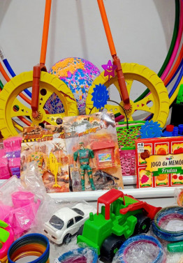 Brinquedos arrecadados até o momento