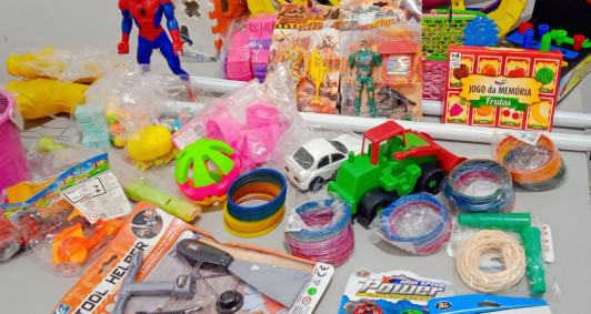 Brinquedos arrecadados até o momento