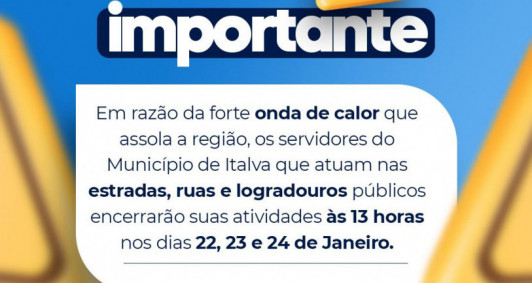 Comunicado da Prefeitura de Italva 