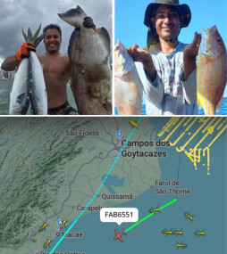 Aeronave sobrevoou litoral de Campos, SJB e SFI