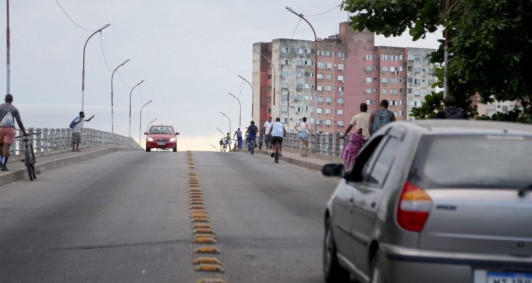 Aumento de ciclistas na ponte da Lapa