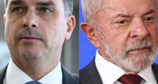 Fl&aacute;vio Bolsonaro  e Lula