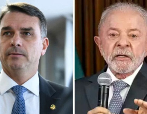 Fl&aacute;vio Bolsonaro e Lula