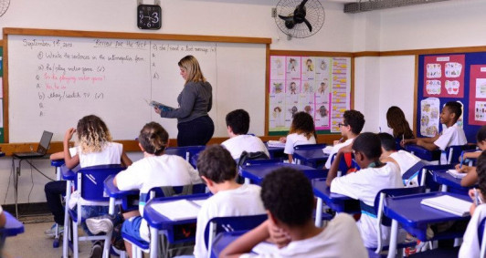 Alunos em sala de aula