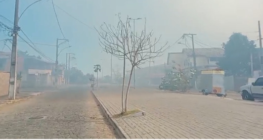 Fuma&ccedil;a do inc&ecirc;ndio foi vista em Nova Bras&iacute;lia