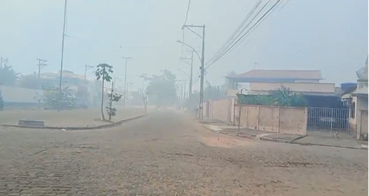 Fuma&ccedil;a do inc&ecirc;ndio foi vista em Nova Bras&iacute;lia