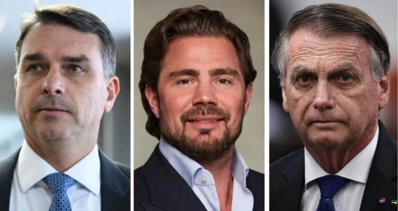 Fl&aacute;vio Bolsonaro, Jair Bolsonaro e Daniel Vorcaro