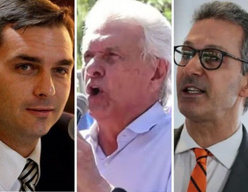F&aacute;vio Bolsonaro, Ronaldo Caiado e Romeu Zema