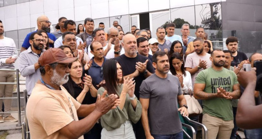 Bruno Dauaire e apoiadores neste domingo