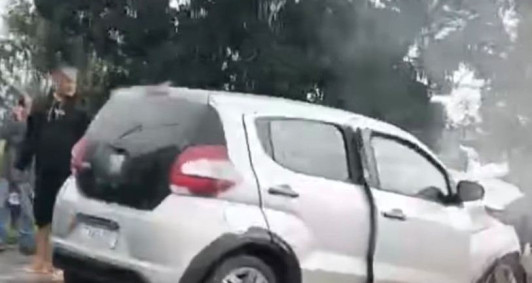 Carro envolvido no acidente