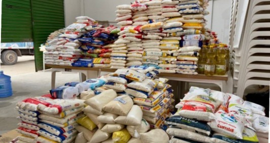 Alimentos arrecadados na 41&ordf; Expoagro de SFI