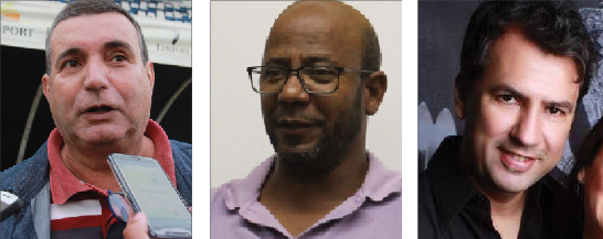 Presidentes de Goytacaz e Campos, Dartagnan Fernandes e Mrcio Reinaldo, e supervisor do Americano, Leandro Ferreira