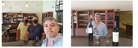 Propriet&aacute;rios da vin&iacute;cola Fernando e Juliano e degusta&ccedil;&atilde;o dos r&oacute;tulos &agrave; venda